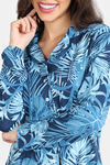 Zivame Indigo Wild Knit Poly Pyjama Set - Moonlight Ocean — thumbnail 5